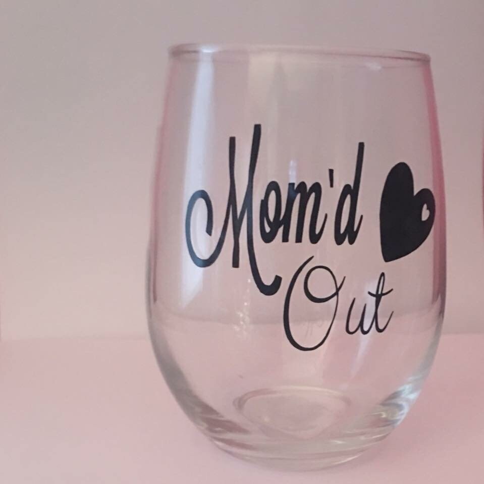 Momd Out Wine Glass