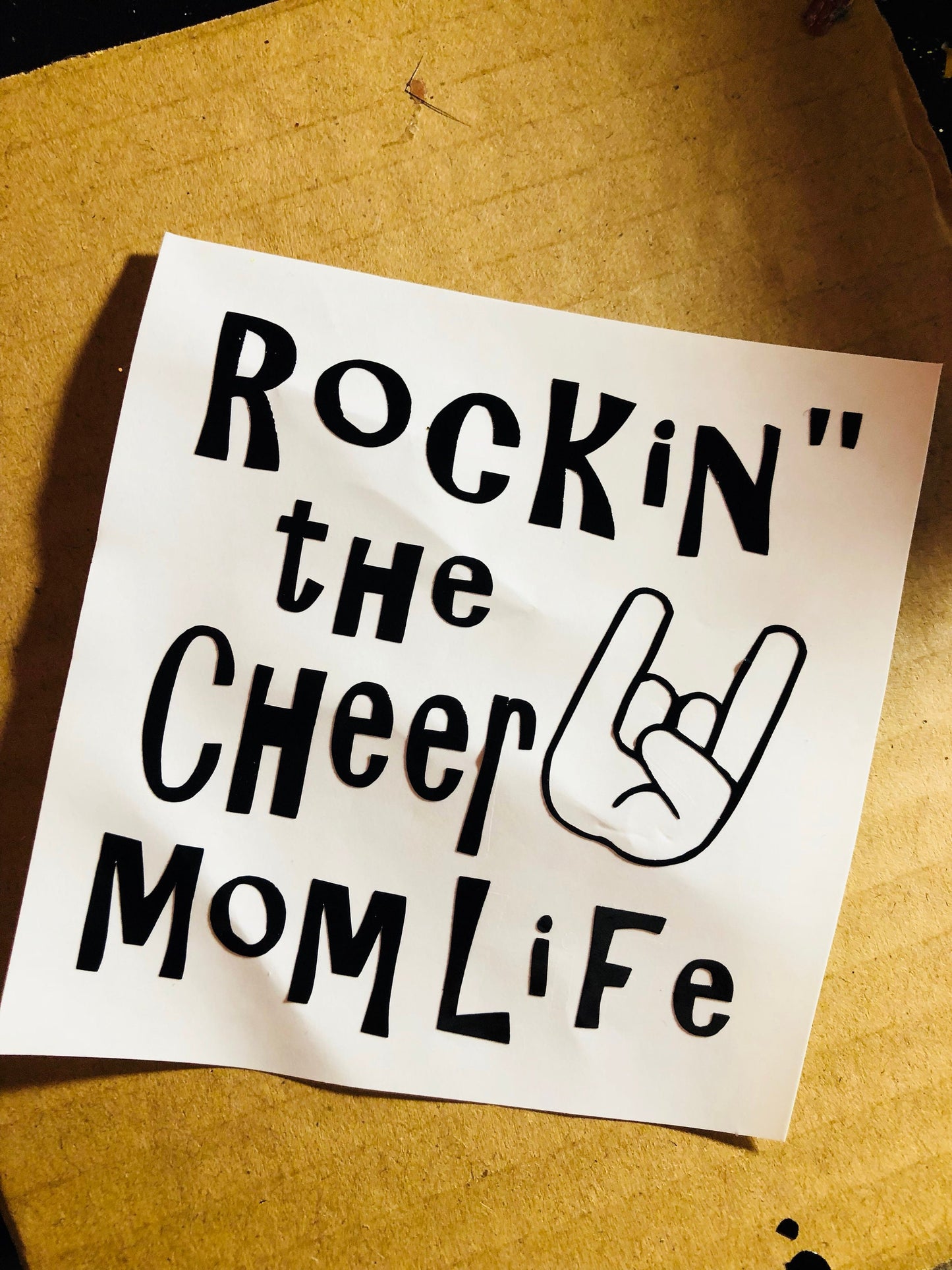 Rockin cheer mom decal, car decal , mom decal , cheer decal