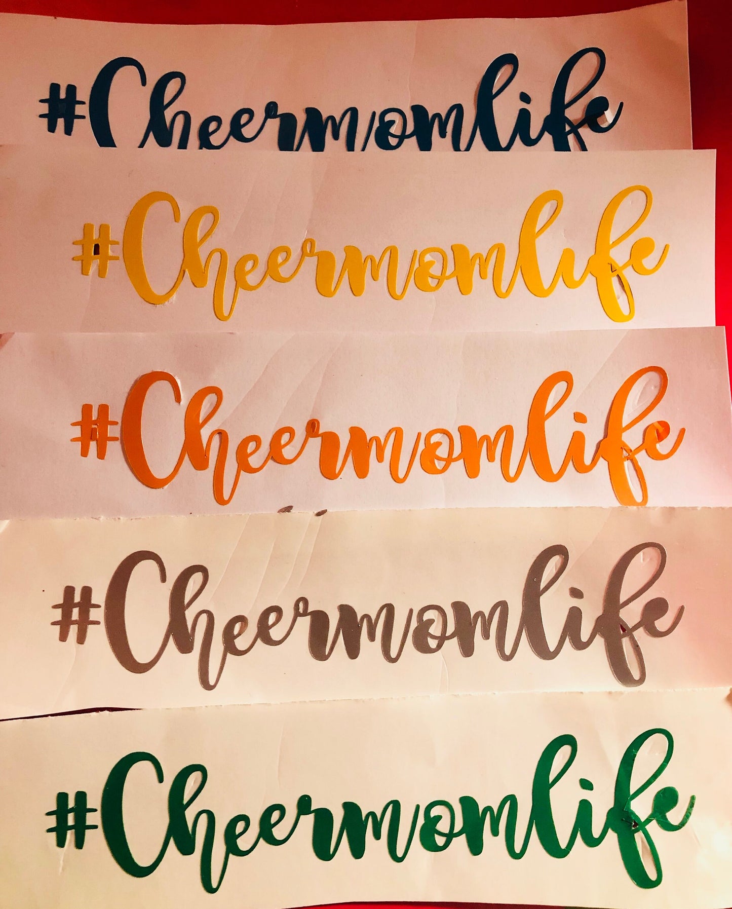 Cheer mom life decal , cheer mom . Car decal , cheer decal , hastag