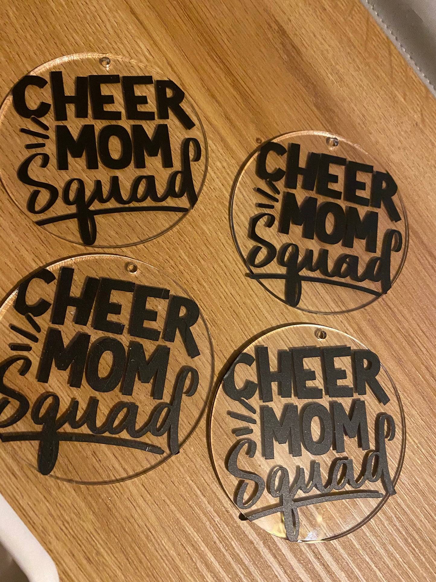 Cheer mom Pom keychain